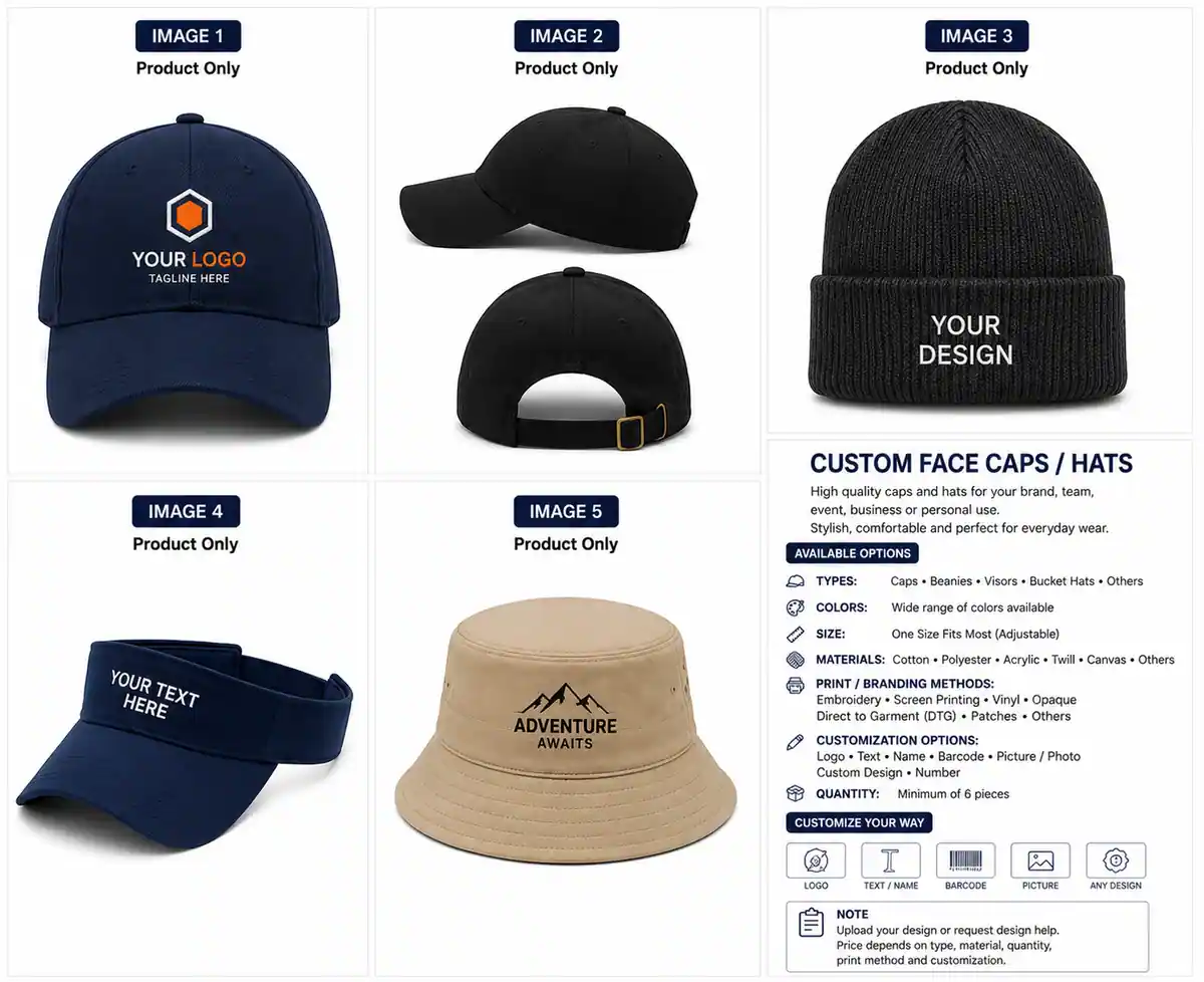 Face Caps & Hats Printing thumbnail 2