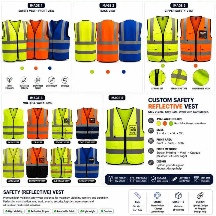 Safety Reflective Vest Printing thumbnail 7